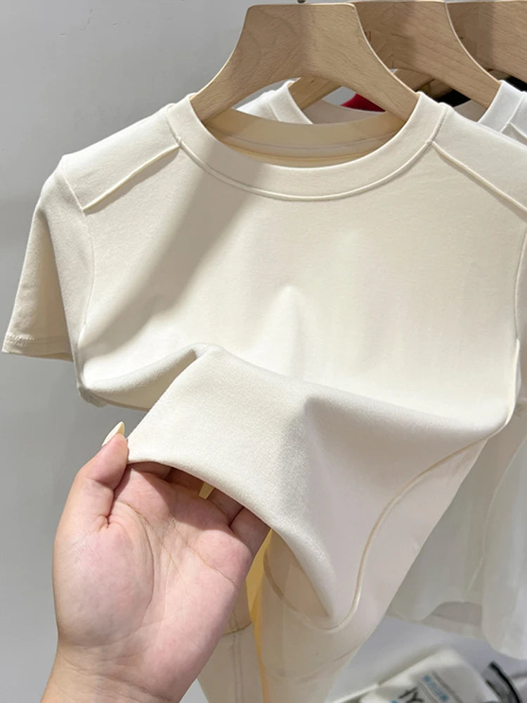 AOSSVIAO 2025 Summer White T-shirt